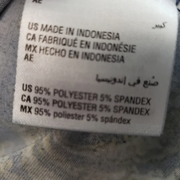 Charter Club Navy and Yellow Paisley Print Button Down Shirt Sz L - Picture 10 of 10